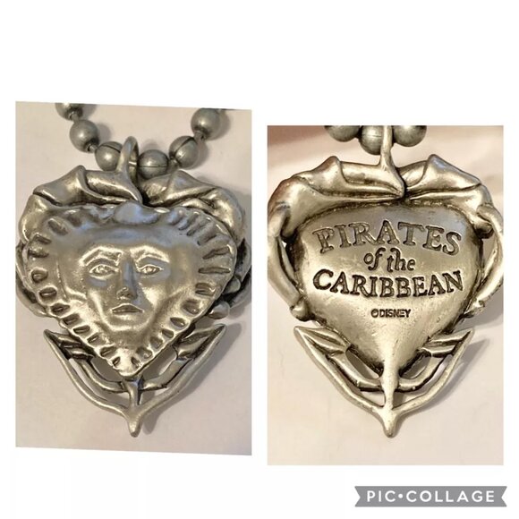 Vintage Disney Pirates of the Caribbean Necklace Tia Dalma Calypso Witch 17.5" - Picture 12 of 12